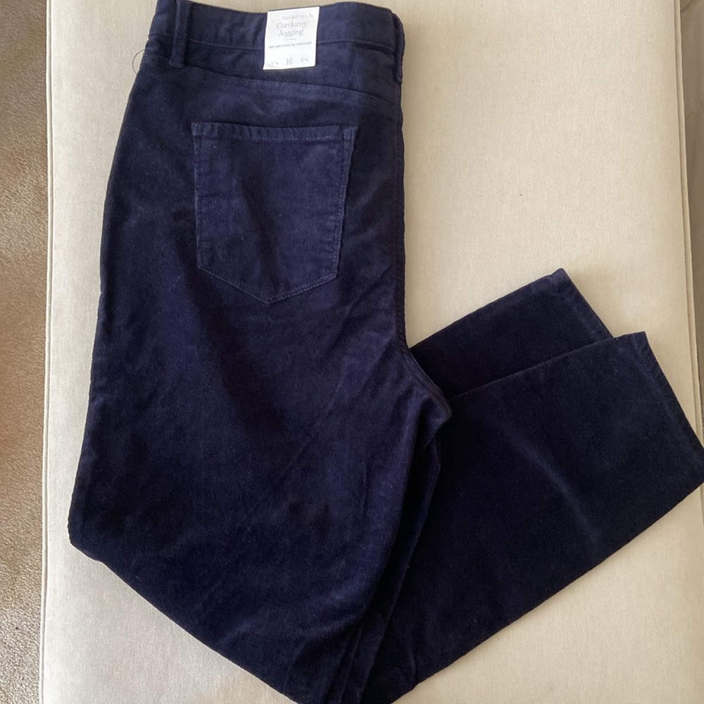 Talbots indigo blue corduroy jeggings NEW with tags